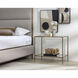 Emine 30 X 26.5 inch Clear / Antique Brass Night Stand